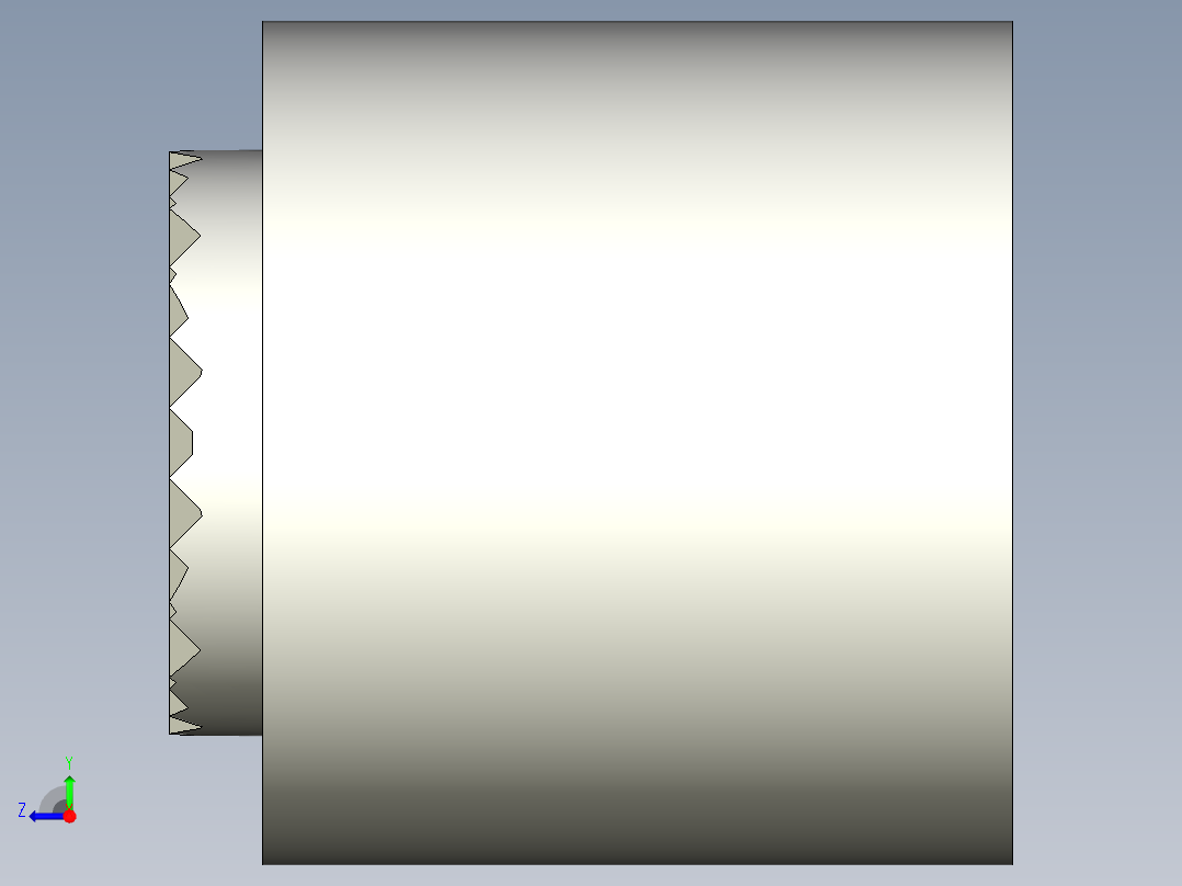 定位配件(B)BBU-3D多系列多零件图纸模型右视图