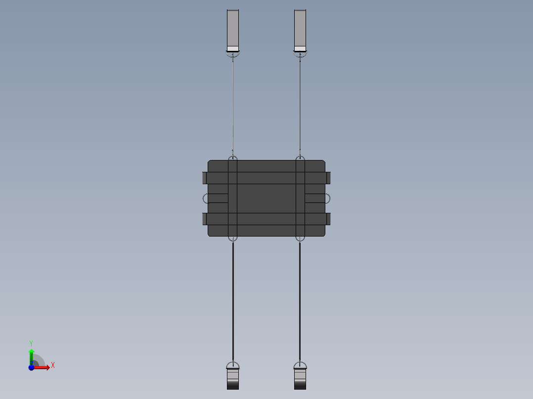 健身器材拉力绳前视图