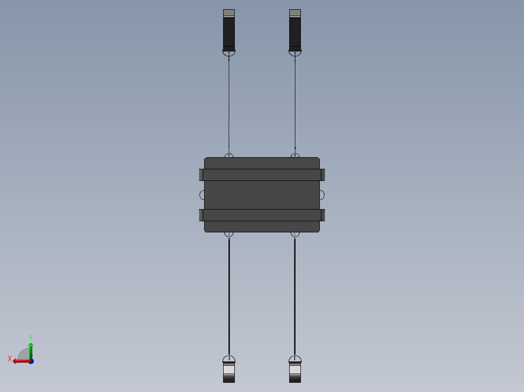 健身器材拉力绳后视图