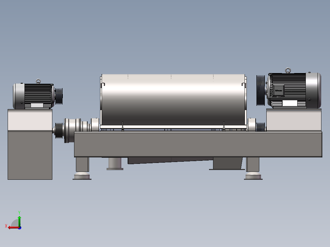 卧式螺旋离心机后视图