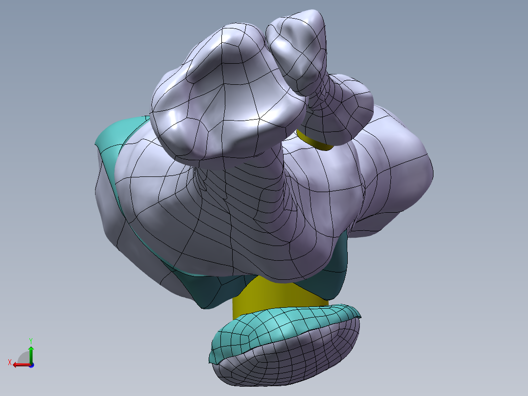 下肢膝关节 骨骼模型1053855==1200S10后视图
