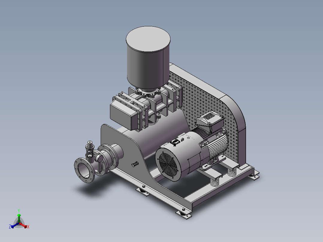 鼓风机正等轴测图