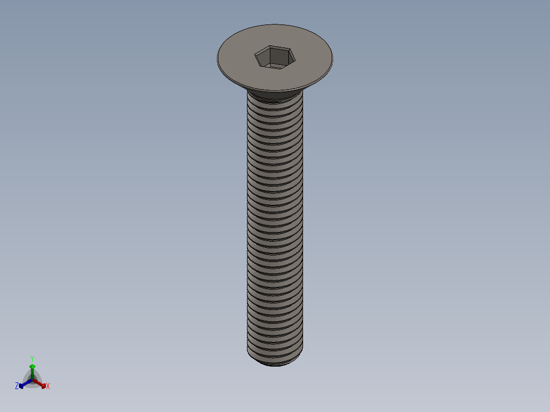 Screw_ISO_10642_M10x65_A2.SLDPRT正等轴测图