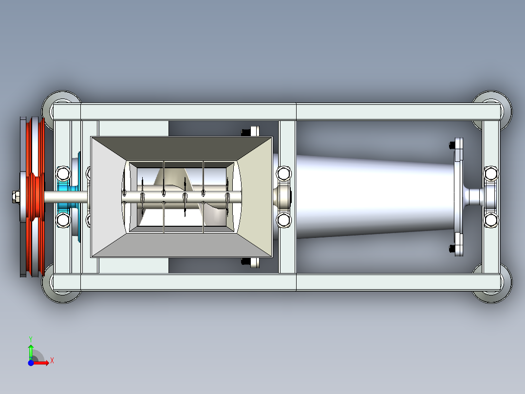 树枝粉碎机前视图