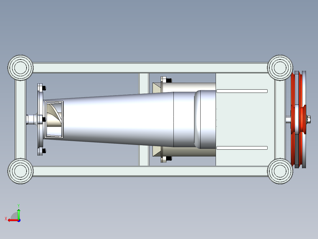 树枝粉碎机后视图
