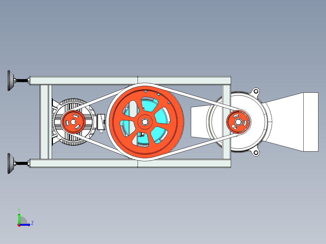 树枝粉碎机左视图
