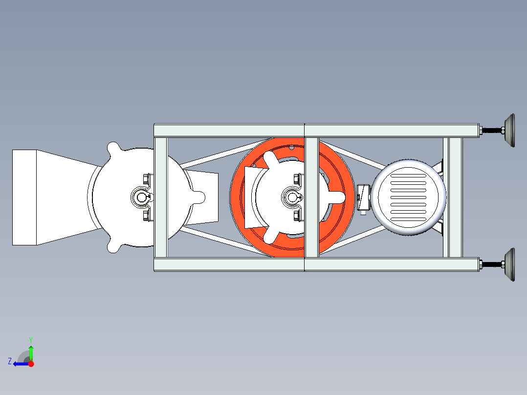 树枝粉碎机右视图