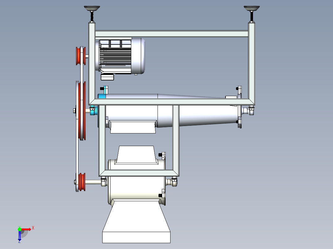树枝粉碎机俯视图