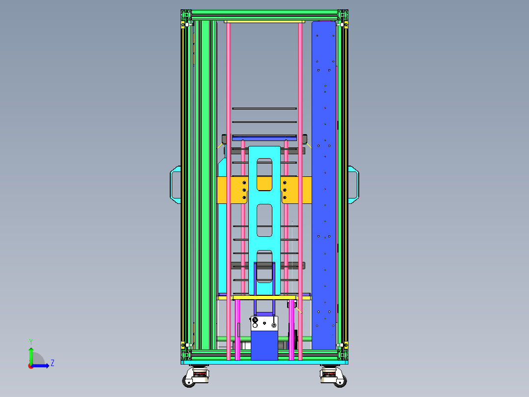 同步带升降机构左视图
