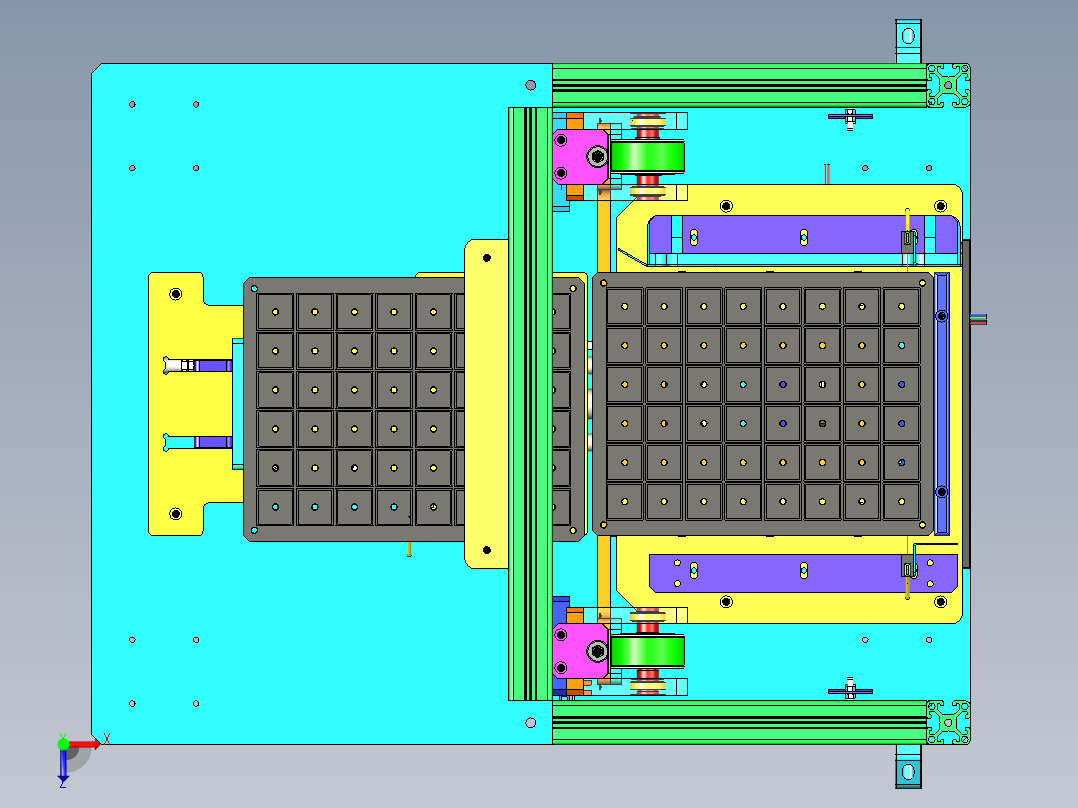 同步带升降机构俯视图