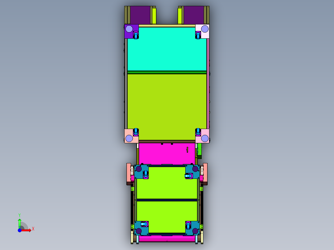 压铸件自动视觉识别装置前视图