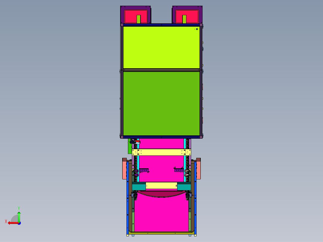 压铸件自动视觉识别装置后视图