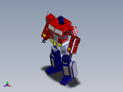 变形金刚1代G1擎天柱正等轴测缩略图