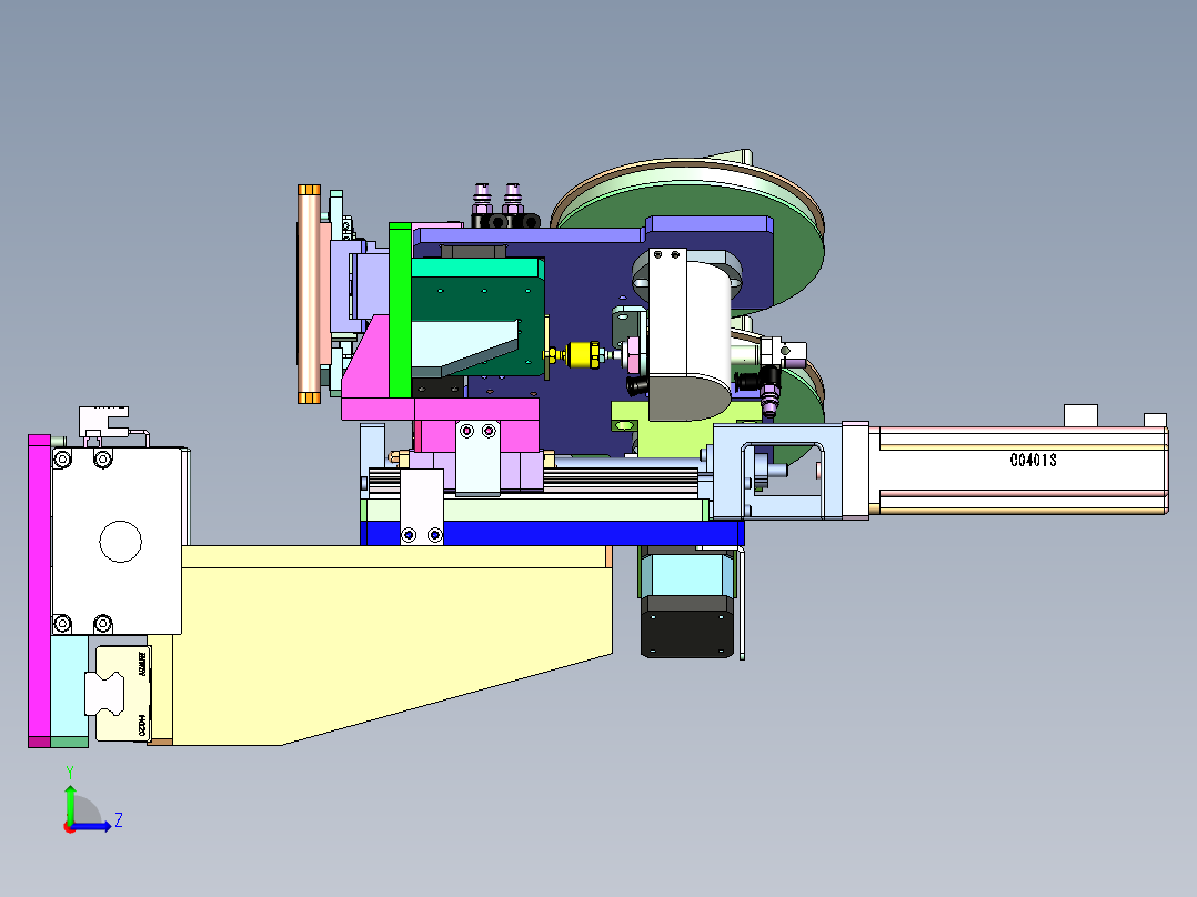 PP-420面包装膜自动制袋机左视图