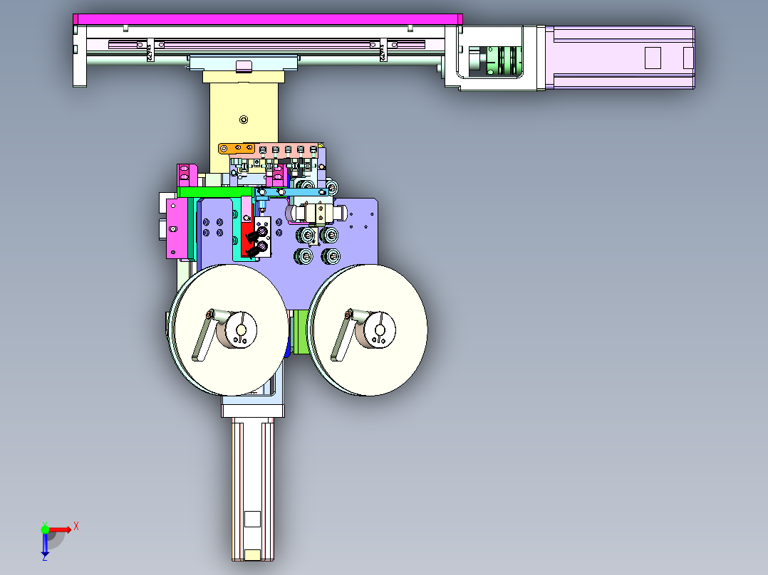 PP-420面包装膜自动制袋机俯视图