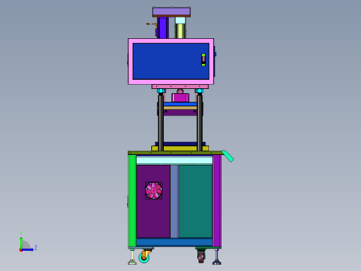 高精密单工位电缸压力加工机左视缩略图