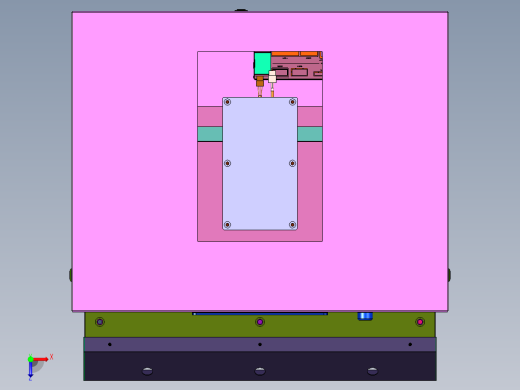 高精密单工位电缸压力加工机俯视缩略图
