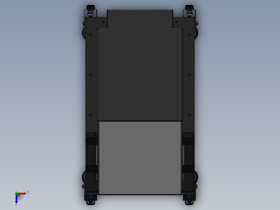 破碎机、小型塑料和软金属粉碎机俯视图