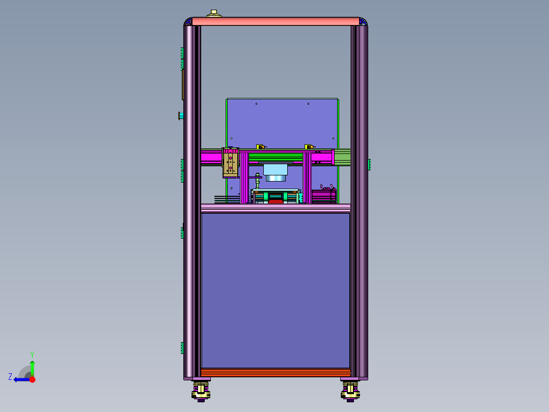 金属表面喷涂用表面吹干装置右视图