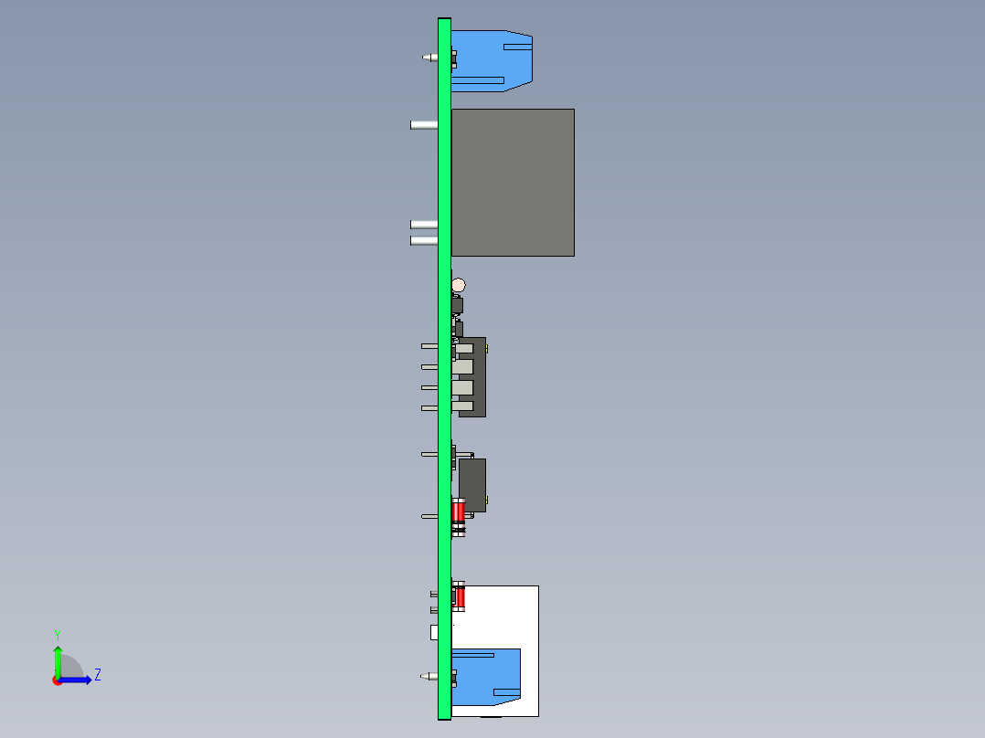A0003543-2通道USB继电器左视图