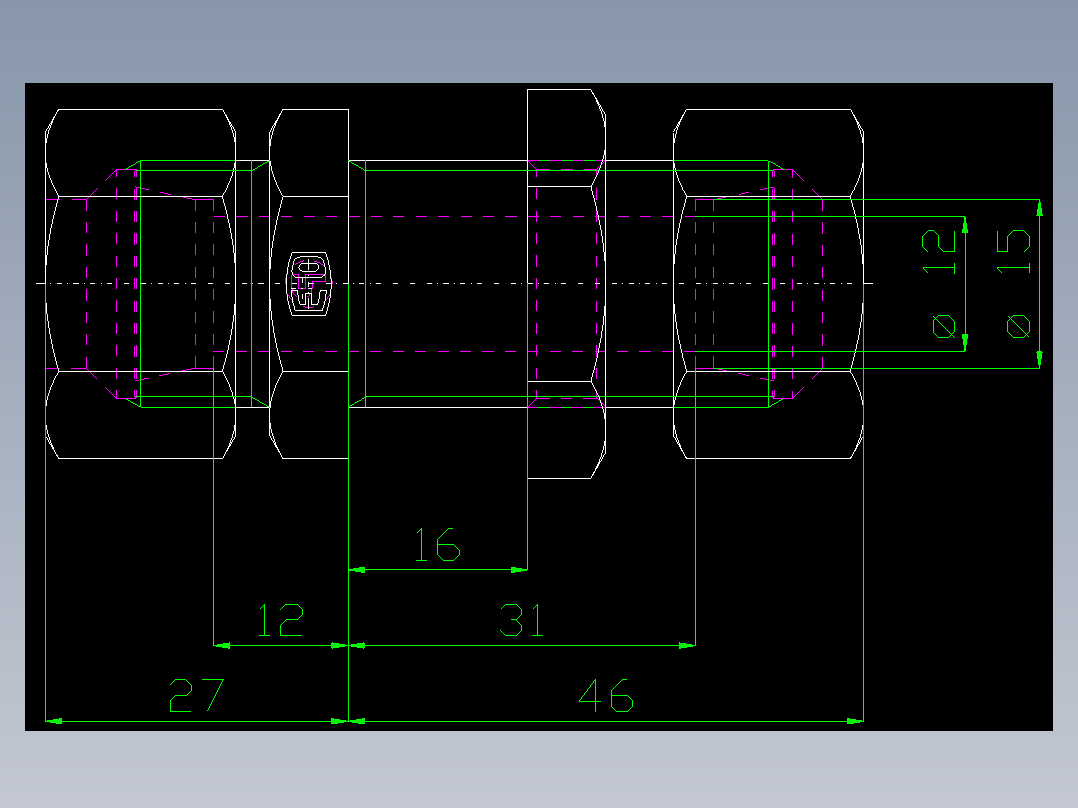 PARKER管接头EO Bulkhead union SV15LCF(16)_front