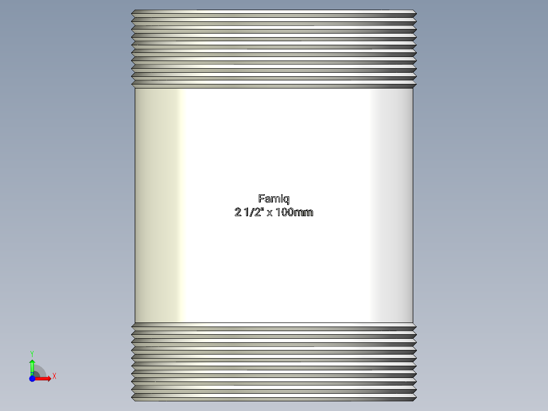 外丝接头前视图