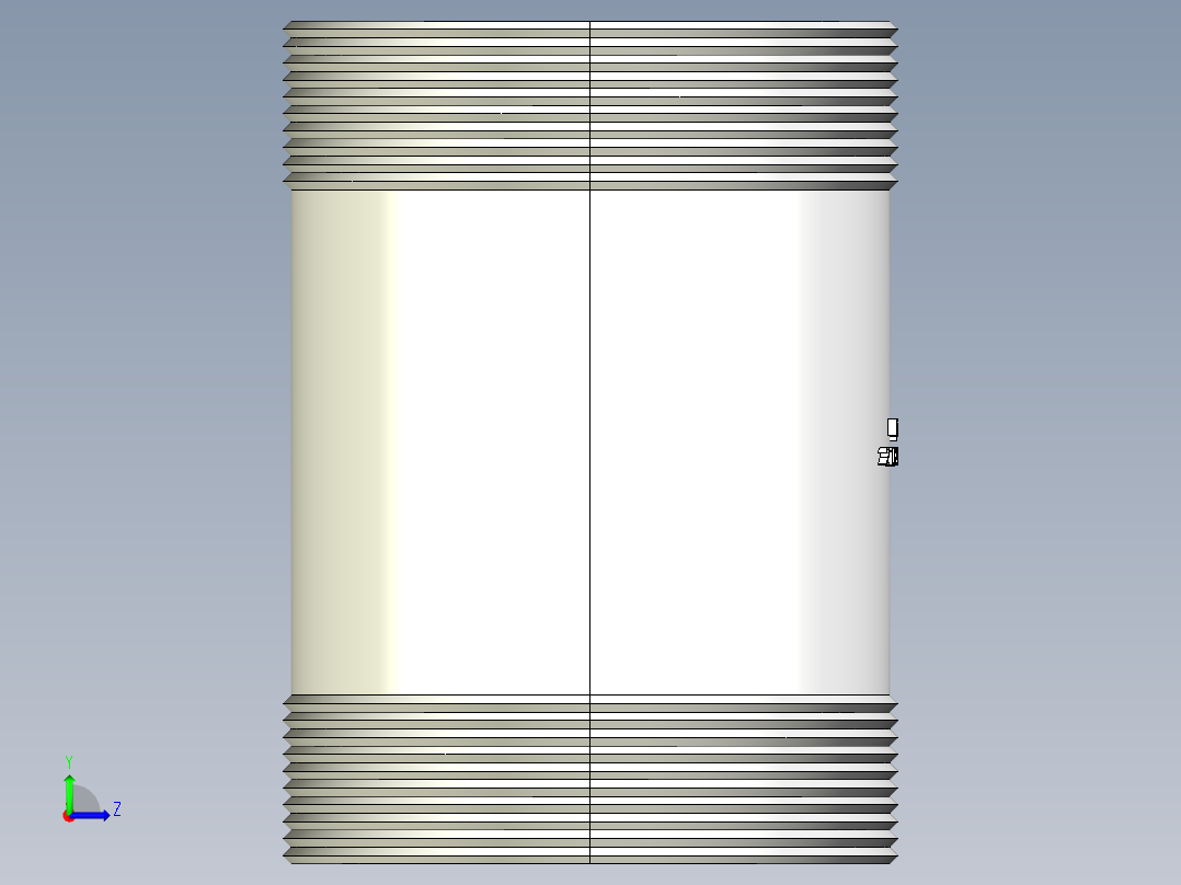 外丝接头左视图