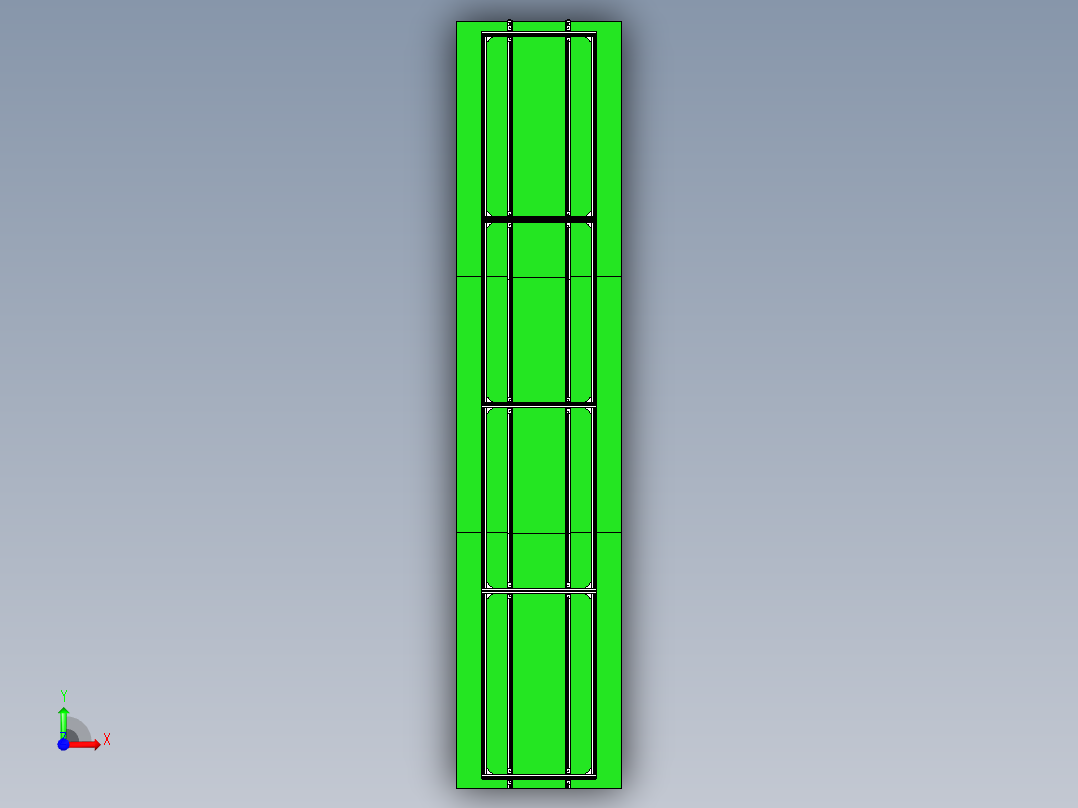 6米双边工作台流水线前视图