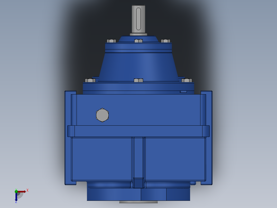 平行轴斜齿轮减速机俯视图