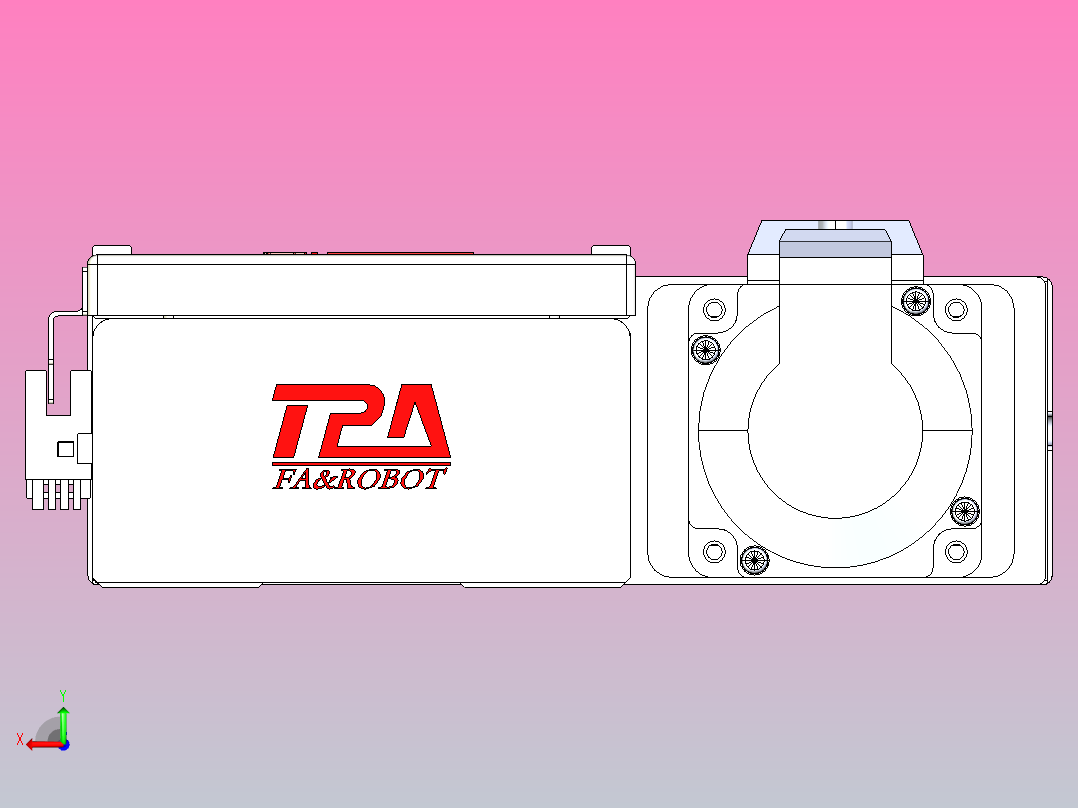 滚珠丝杠直线轴带导轨全封闭TPA-HCR-110D-1610C-L1100-ML-Y-P40-N3后视图