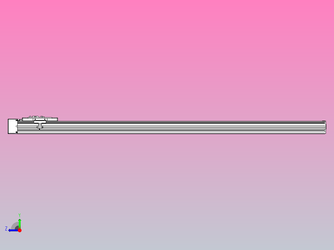 滚珠丝杠直线轴带导轨全封闭TPA-HCR-110D-1610C-L1100-ML-Y-P40-N3右视图