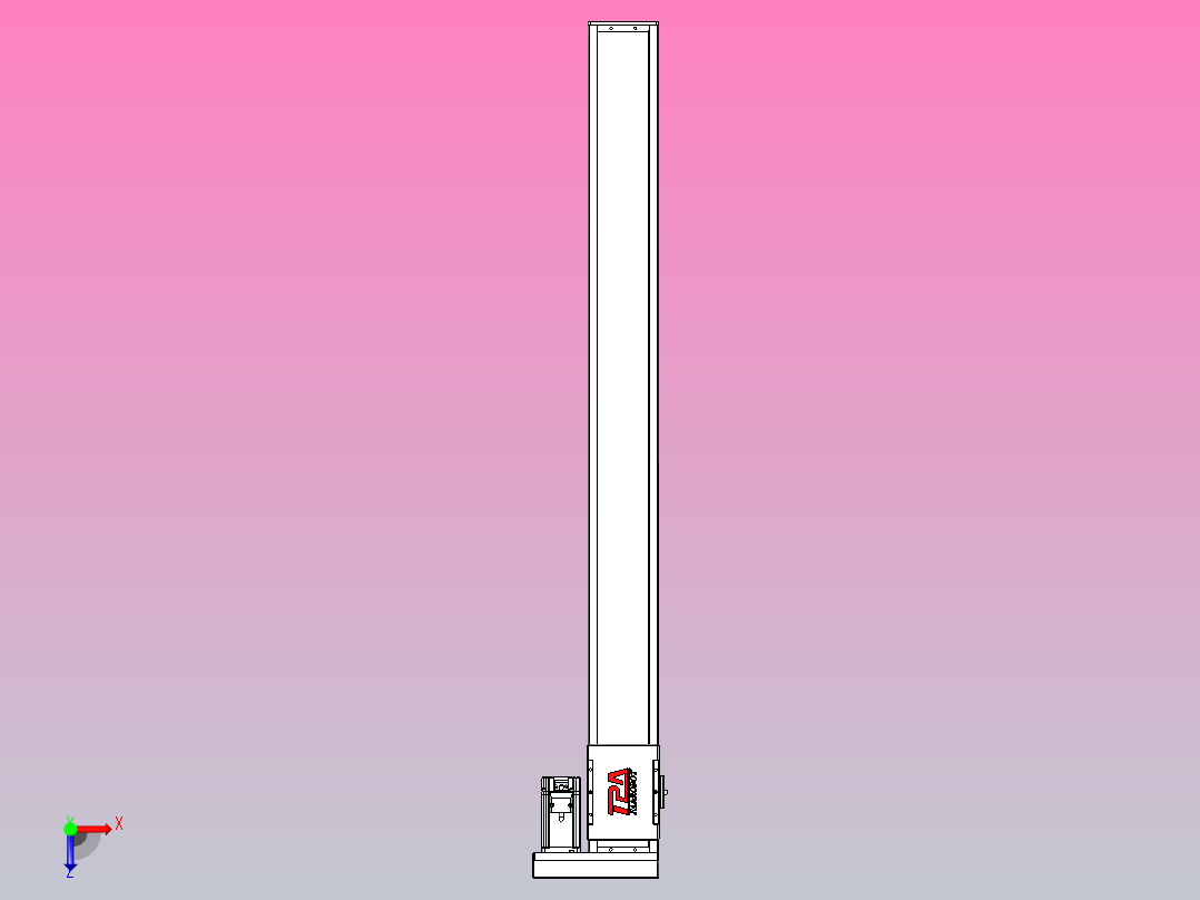 滚珠丝杠直线轴带导轨全封闭TPA-HCR-110D-1610C-L1100-ML-Y-P40-N3俯视图