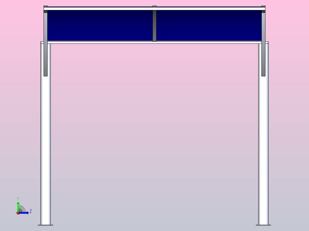 公共汽车站左视图