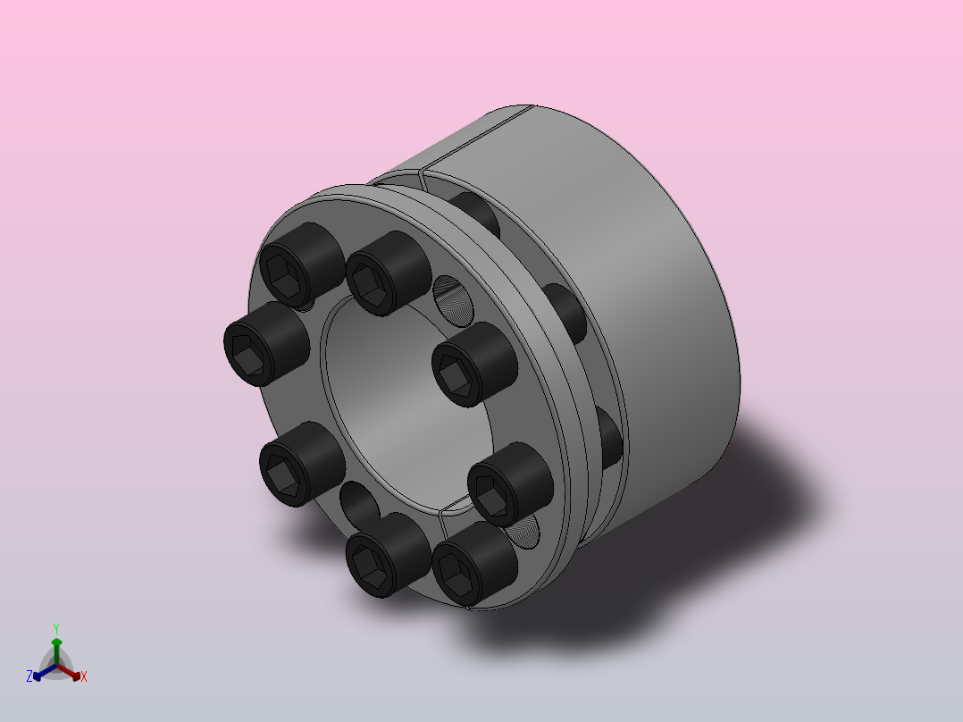 R39型胀紧联接套_R39-18-32正等轴测图