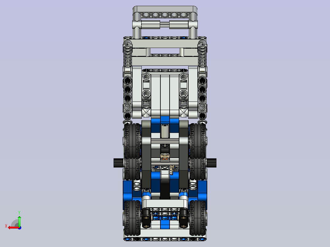 LEGO 42023建筑工程车拼装模型3D图纸 STEP格式后视图