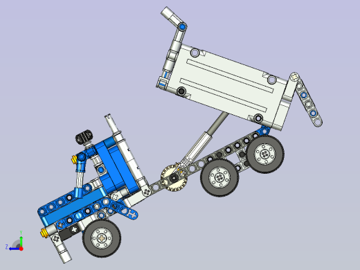 LEGO 42023建筑工程车拼装模型3D图纸 STEP格式右视缩略图