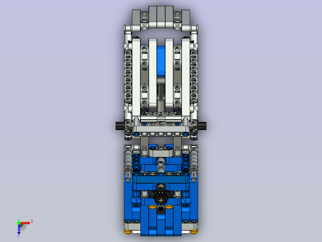 LEGO 42023建筑工程车拼装模型3D图纸 STEP格式俯视图