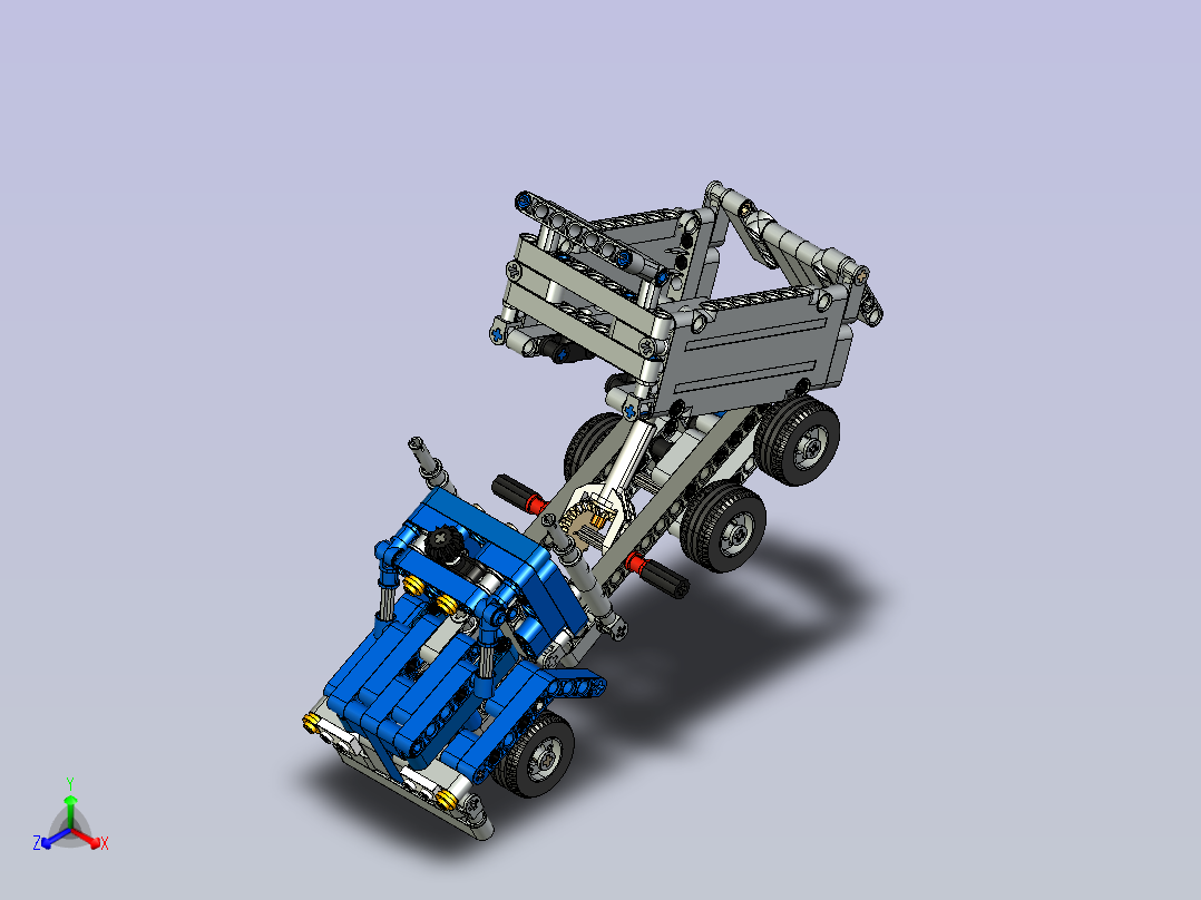 LEGO 42023建筑工程车拼装模型3D图纸 STEP格式正等轴测图