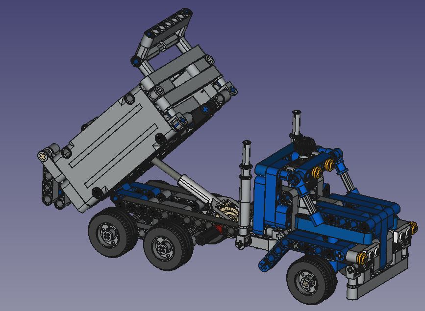 LEGO 42023建筑工程车拼装模型3D图纸 STEP格式