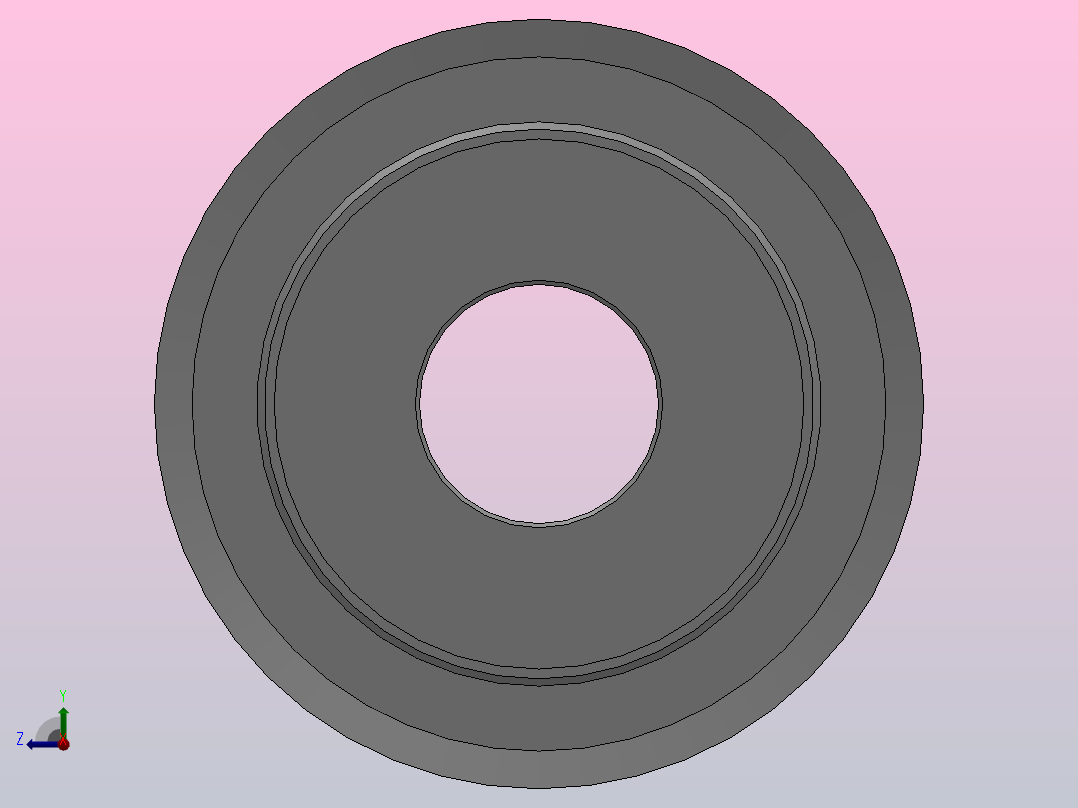 小凸缘型梯形齿同步带轮T5型_ST5DC-26-25-dc14-A右视图