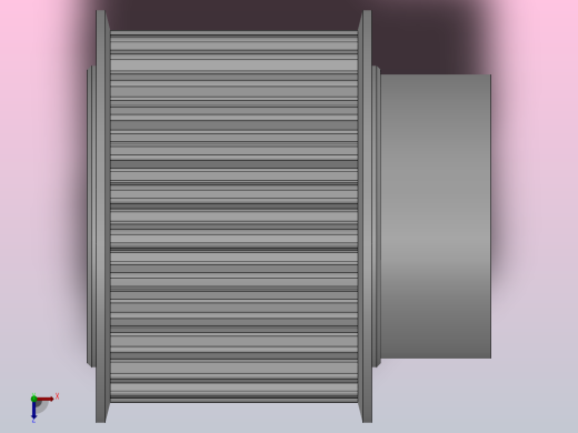 小凸缘型梯形齿同步带轮T5型_ST5DC-26-25-dc14-A俯视缩略图