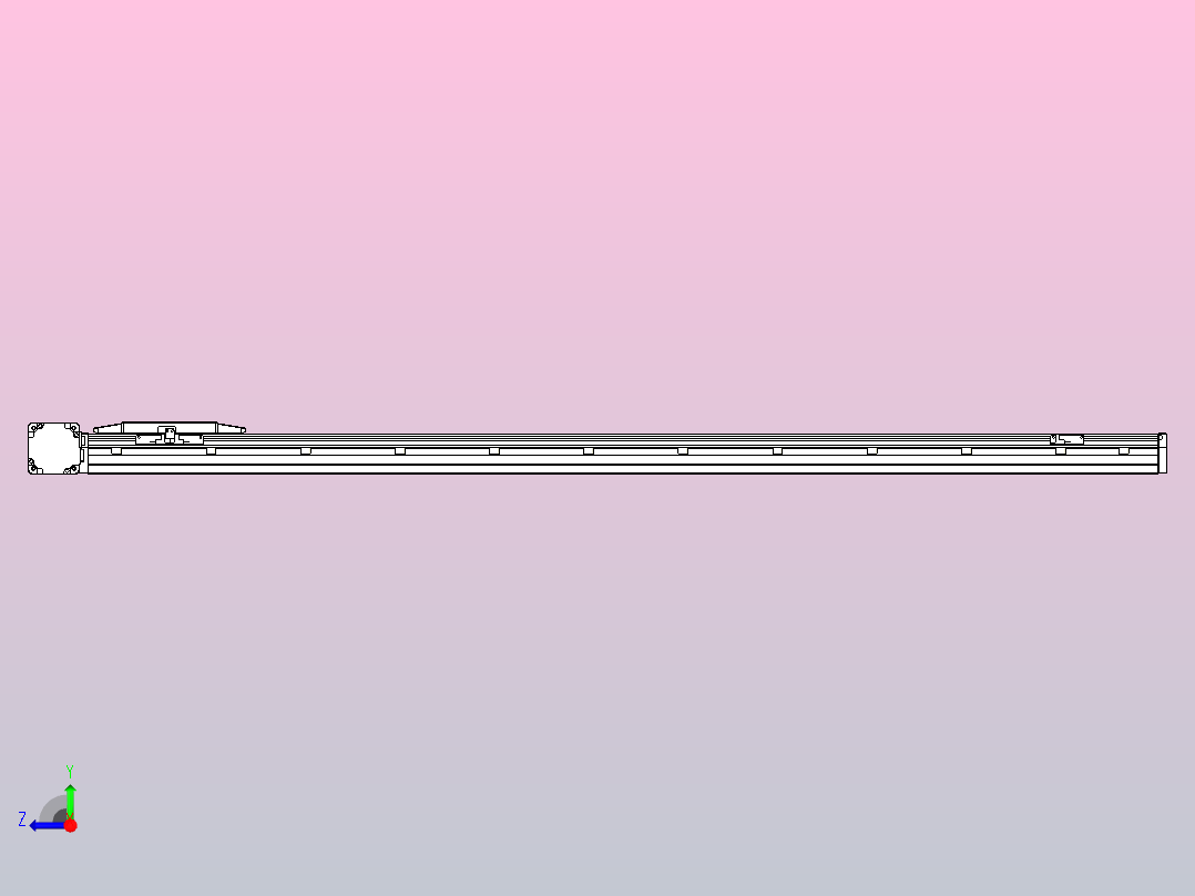 机器人皮带驱动直线轴TPA-GCB-150-P80-L1400-DL-M75-N3右视图