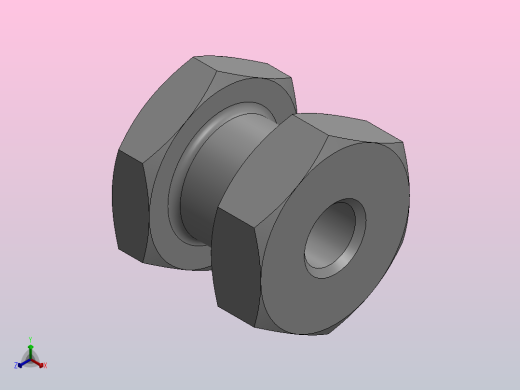 浮动接头分离式螺母型FJN5-0-8-5正等轴测缩略图