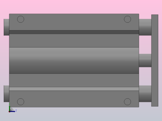 MGQ（φ32～φ100） 薄型带导杆气缸[MGQM50-150]左视缩略图