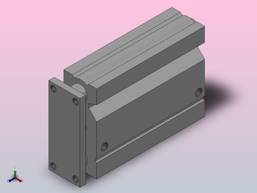 MGQ（φ32～φ100） 薄型带导杆气缸[MGQM50-150]正等轴测缩略图