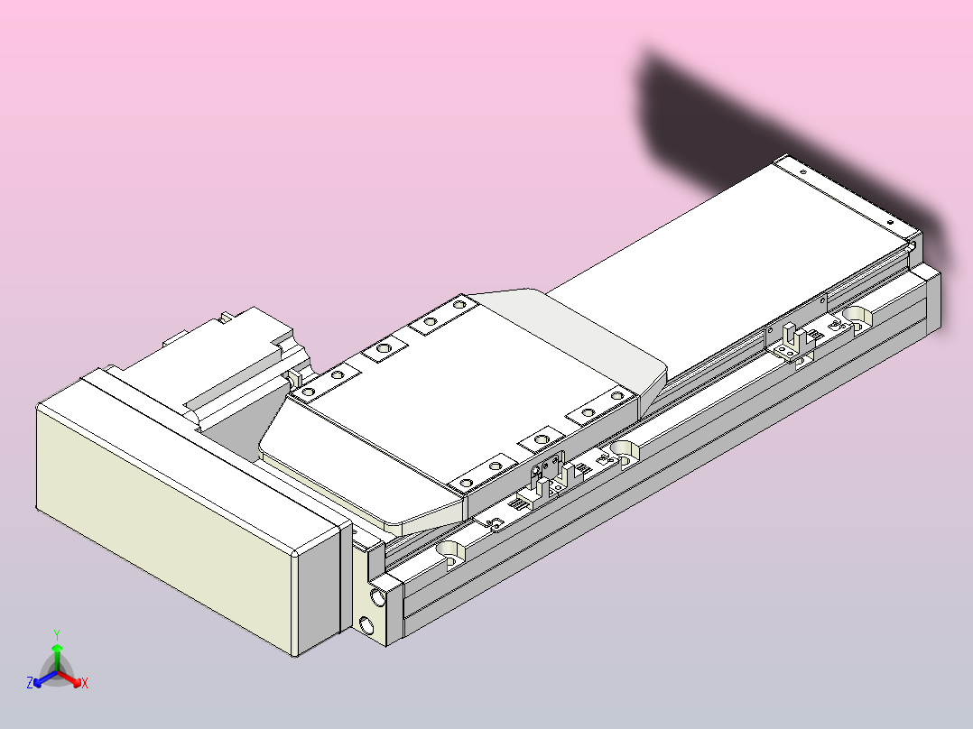 滚珠丝杠直线轴内置导轨TPA-GCR-150-2010C-L200-MR-M75-N3正等轴测图