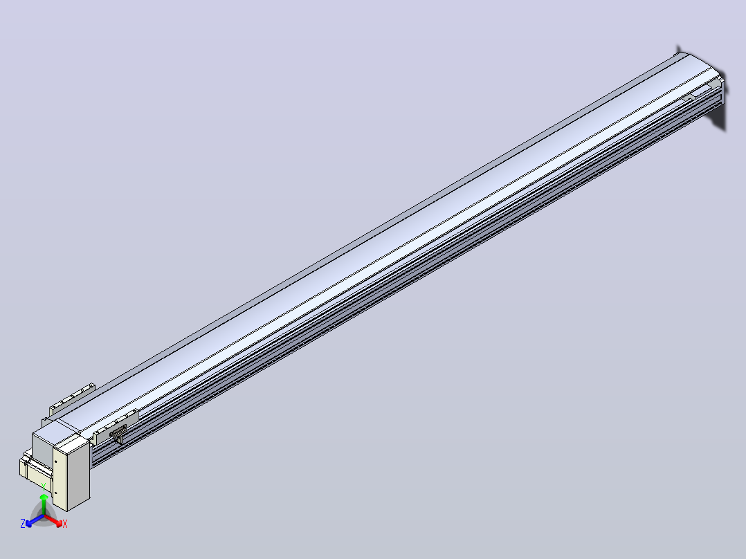 皮带直线轴半封闭可选导轨TPA-HNB-175D-140-L2050-RP-C-P75-N3主视图