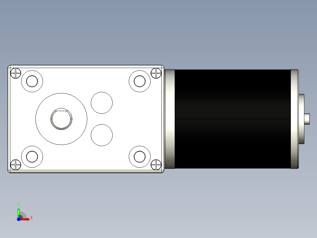 5840-3650双轴微型减速电机[5840-3650-506K]前视图