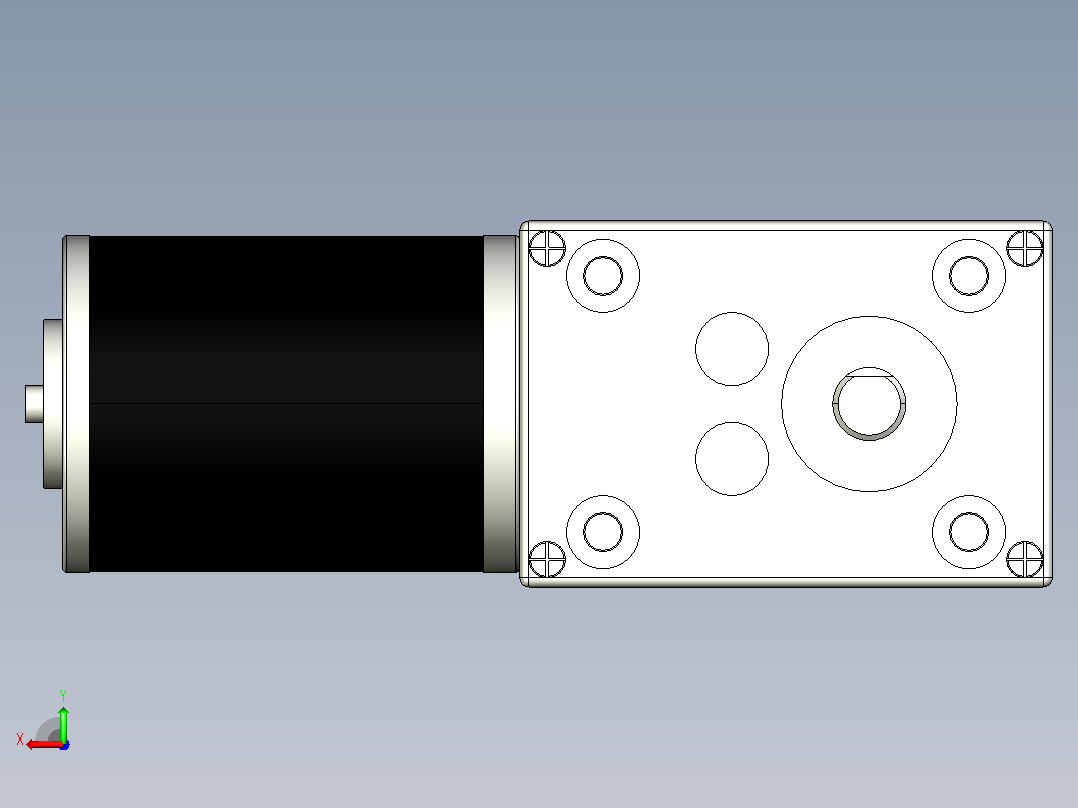 5840-3650双轴微型减速电机[5840-3650-506K]后视图