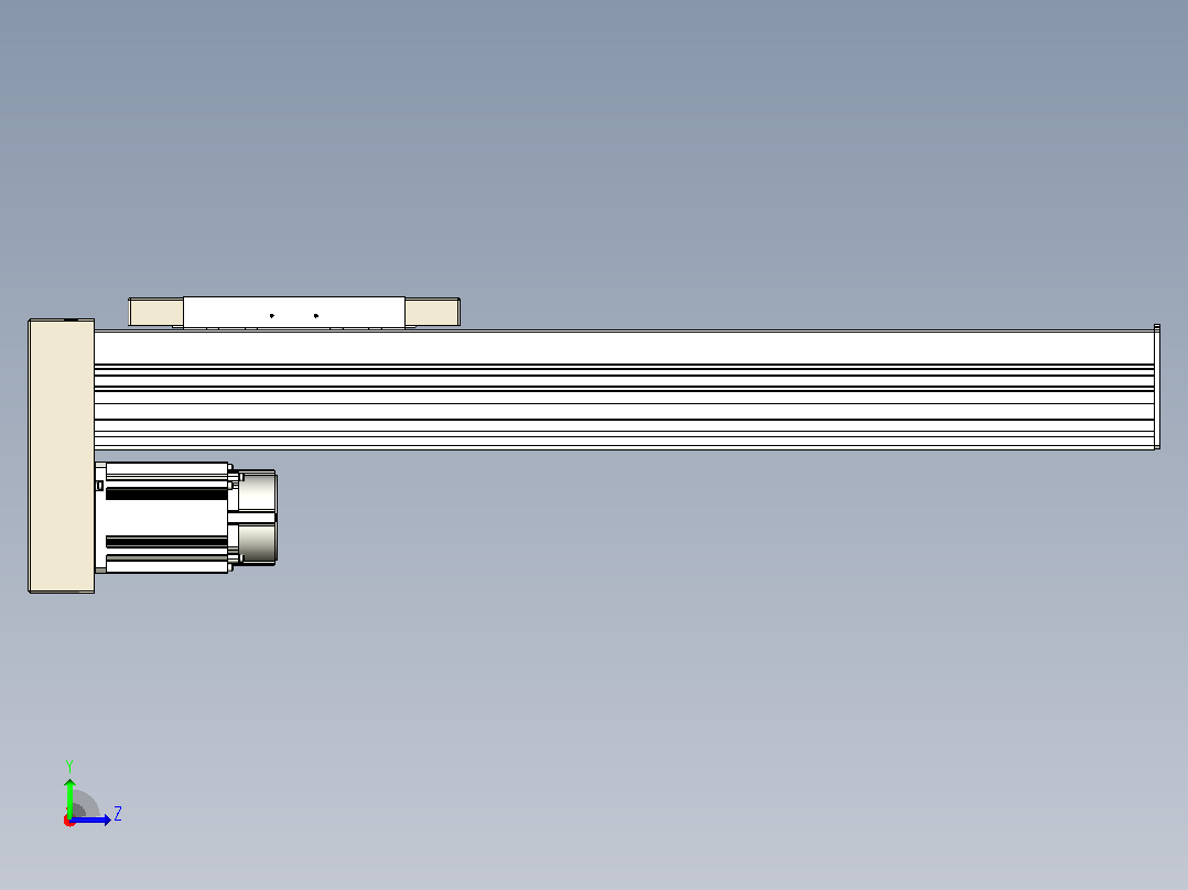 滚珠丝杠直线轴带导轨全封闭TPA-HCR-220D-3210C-L600-MP-C-P1K-N3左视图